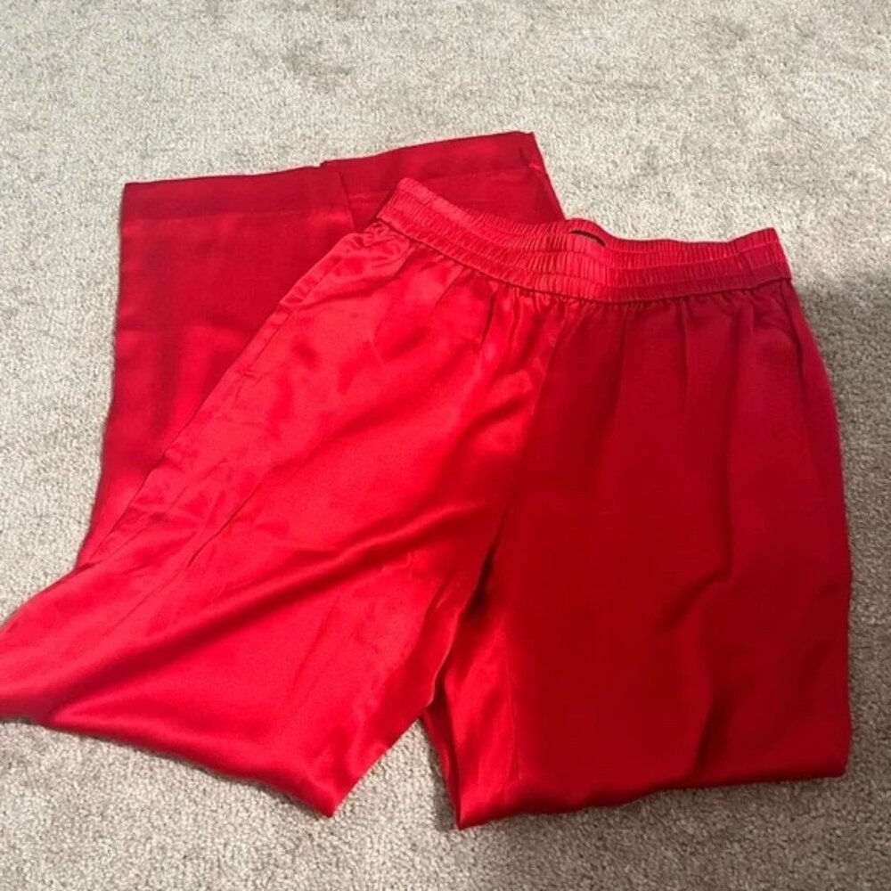 FLASH SALE! ❣️J. Crew Red Silk Pants! - Picture 2 of 5